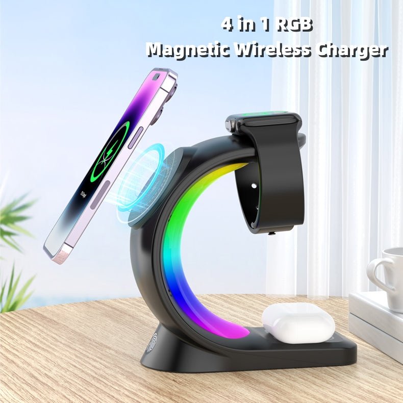 4 In 1 Magnetic Wireless Charger For Smart Phone. - ElectronicEssence