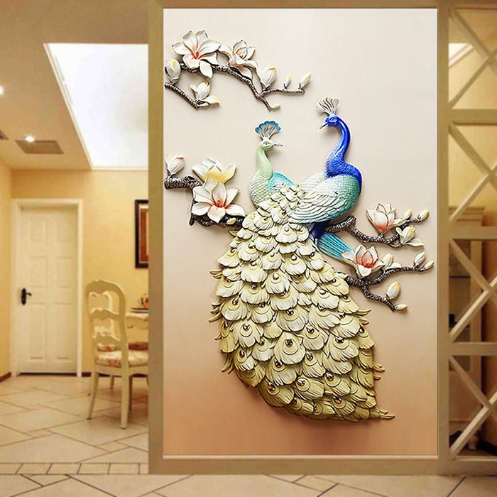 5D Diamond Painting of Peacock for Living Room Decor - ElectronicEssence