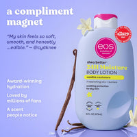 eos Shea Better Body Lotion- Vanilla Cashmere, 24-Hour Moisture, 16 fl oz - ElectronicEssence
