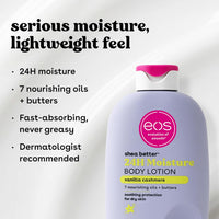 eos Shea Better Body Lotion- Vanilla Cashmere, 24-Hour Moisture, 16 fl oz - ElectronicEssence