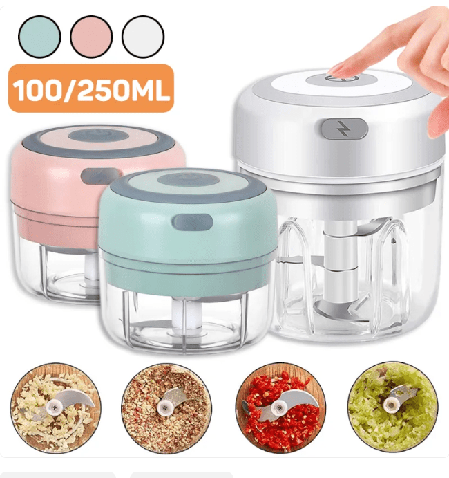Mini Electric Garlic Chopper & Grinder - ElectronicEssence