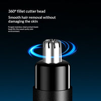 Rechargeable Electric Nose Hair Trimmer for Men - Portable Grooming Tool with Precision Blades - ElectronicEssence