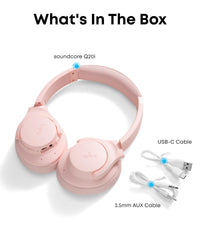Soundcore by Anker Q20i Hybrid Active Noise Cancelling Headphones, Black - ElectronicEssence
