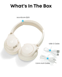 Soundcore by Anker Q20i Hybrid Active Noise Cancelling Headphones, Black - ElectronicEssence