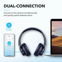 Soundcore by Anker Q20i Hybrid Active Noise Cancelling Headphones, Black - ElectronicEssence