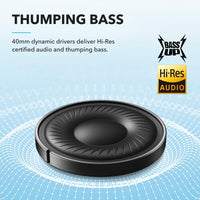 Soundcore by Anker Q20i Hybrid Active Noise Cancelling Headphones, Black - ElectronicEssence
