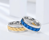 Stainless Steel Spinner Fidget Ring for Men - ElectronicEssence