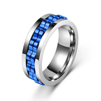 Stainless Steel Spinner Fidget Ring for Men - ElectronicEssence