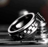 Stainless Steel Spinner Fidget Ring for Men - ElectronicEssence