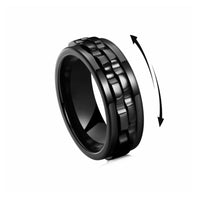 Stainless Steel Spinner Fidget Ring for Men - ElectronicEssence