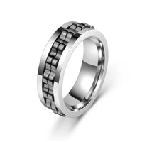 Stainless Steel Spinner Fidget Ring for Men - ElectronicEssence
