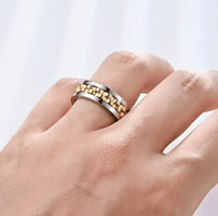 Stainless Steel Spinner Fidget Ring for Men - ElectronicEssence