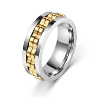 Stainless Steel Spinner Fidget Ring for Men - ElectronicEssence