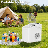 Sweetcrispy Countertop Ice Maker with Scoop, Basket and Handle. Portable Ice Machine. - ElectronicEssence