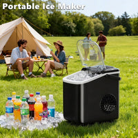 Sweetcrispy Countertop Ice Maker with Scoop, Basket and Handle. Portable Ice Machine. - ElectronicEssence