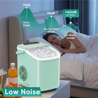 Sweetcrispy Countertop Ice Maker with Scoop, Basket and Handle. Portable Ice Machine. - ElectronicEssence