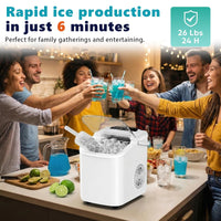 Sweetcrispy Countertop Ice Maker with Scoop, Basket and Handle. Portable Ice Machine. - ElectronicEssence