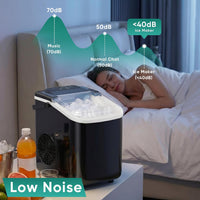 Sweetcrispy Countertop Ice Maker with Scoop, Basket and Handle. Portable Ice Machine. - ElectronicEssence