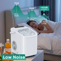 Sweetcrispy Countertop Ice Maker with Scoop, Basket and Handle. Portable Ice Machine. - ElectronicEssence