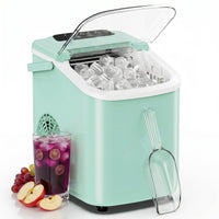 Sweetcrispy Countertop Ice Maker with Scoop, Basket and Handle. Portable Ice Machine. - ElectronicEssence